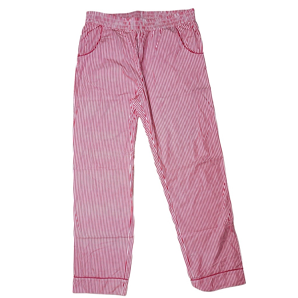 LAKE Pajamas Red & White Stripe 100% Cotton Set – Size Small (Top & Pants) - Picture 5 of 8